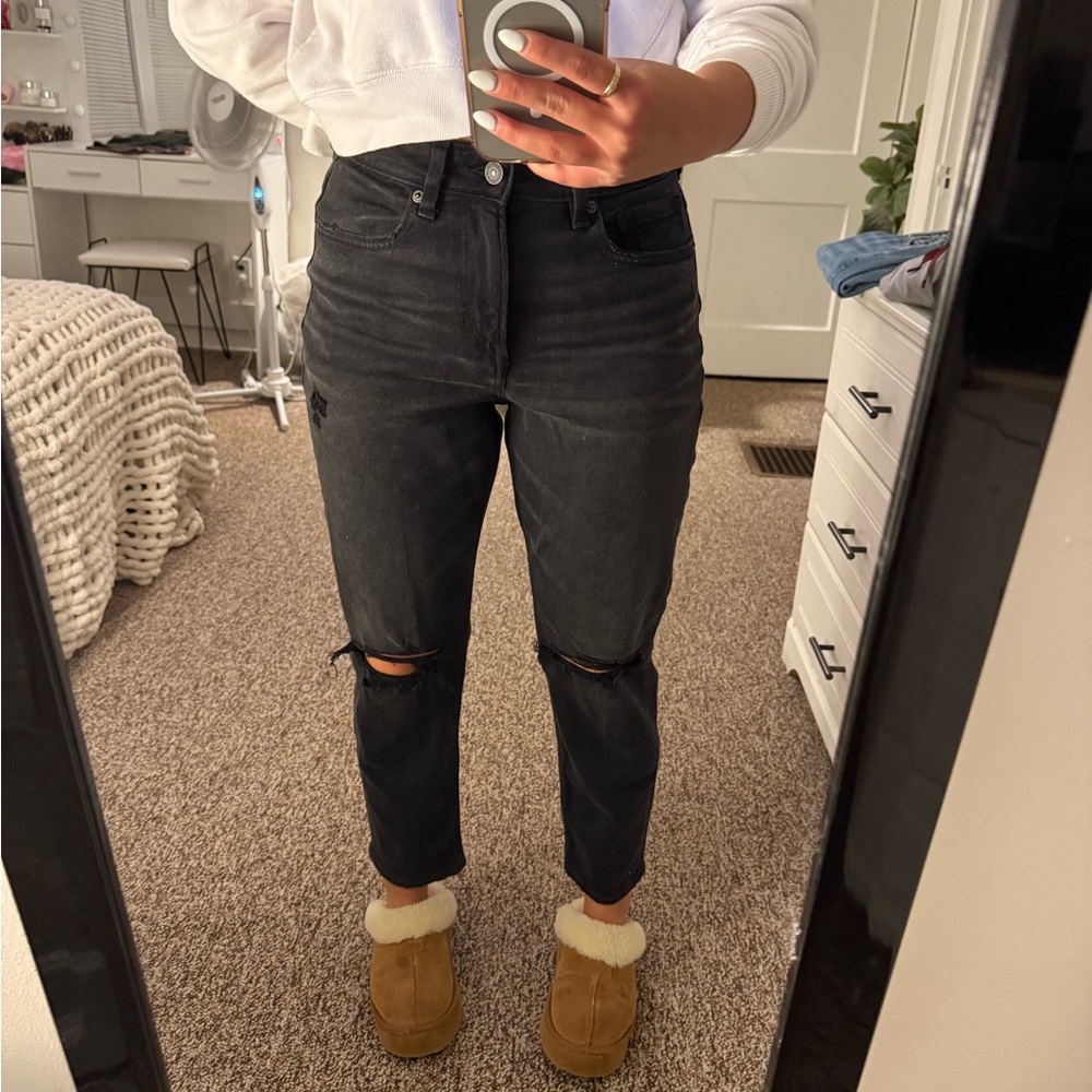 American Eagle Outfitters Black straight leg jeans